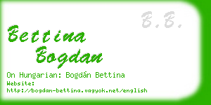 bettina bogdan business card