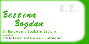 bettina bogdan business card
